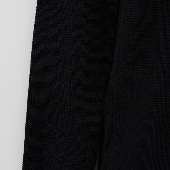 NWT LUNYA Black Waffleknit Mock Turtleneck Sweater - Picture 3 of 5